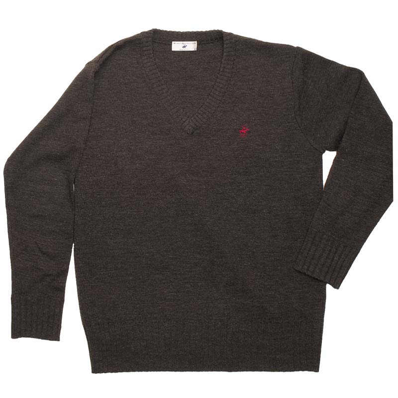 BEVERLY HILLS POLO CLUB ウール混セーター KP911-2 （チャコールグレー）（HS)