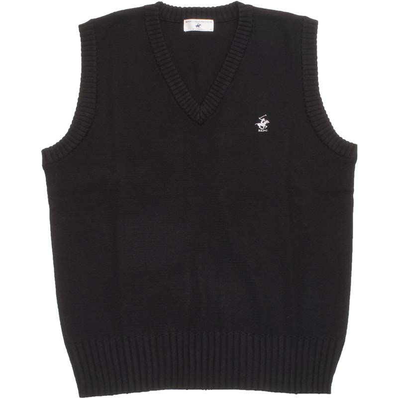 BEVERLY HILLS POLO CLUB ウール混ベスト KP910-4 （黒）（HS)