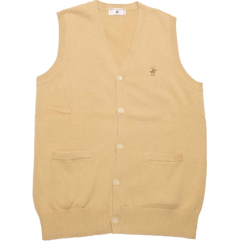 BEVERLY HILLS POLO CLUB KP962-9　前開きベスト（キャメル）（HS)