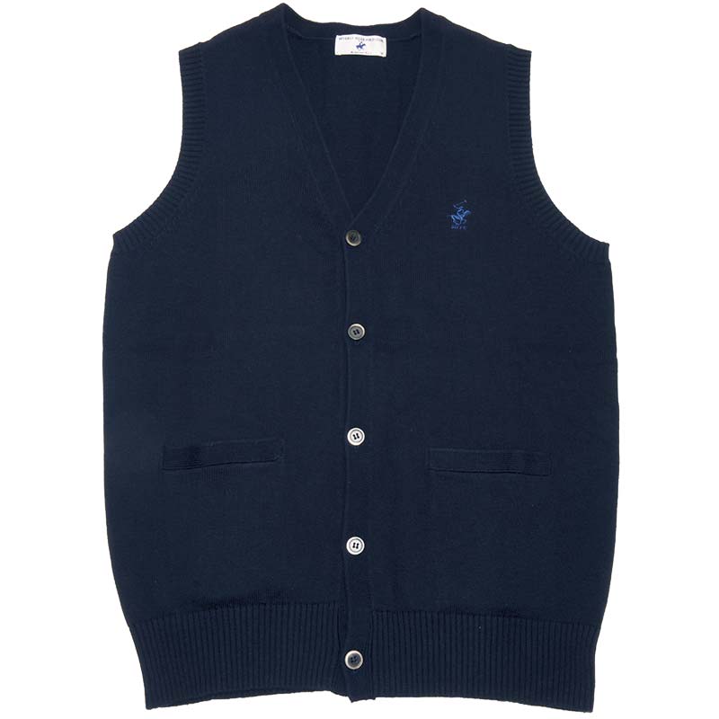 BEVERLY HILLS POLO CLUB KP962-1　前開きベスト（紺）（HS)