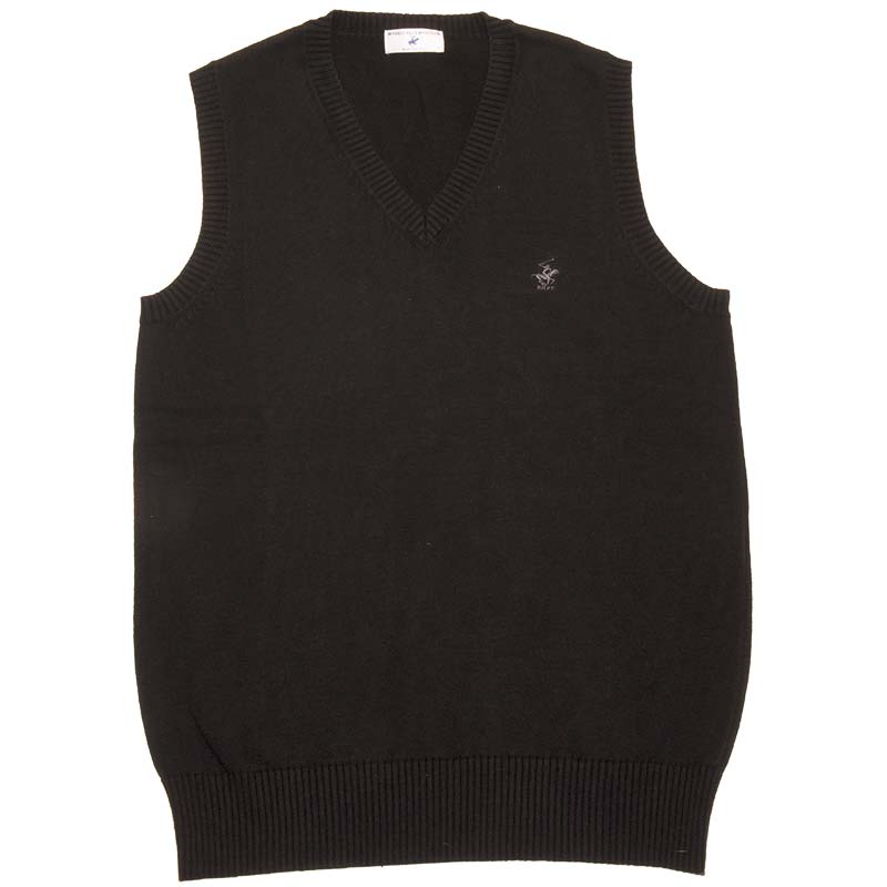 BEVERLY HILLS POLO CLUB KP960-4 前閉じベスト（黒）（HS)