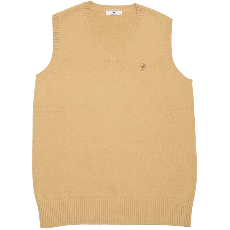 BEVERLY HILLS POLO CLUB KP960-9 前閉じベスト（キャメル）（HS)