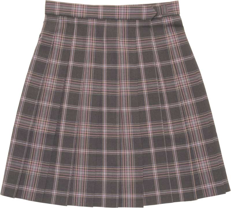 【夏用】SKR202 グレーピンクオレンジチェックサマースカート（HS）