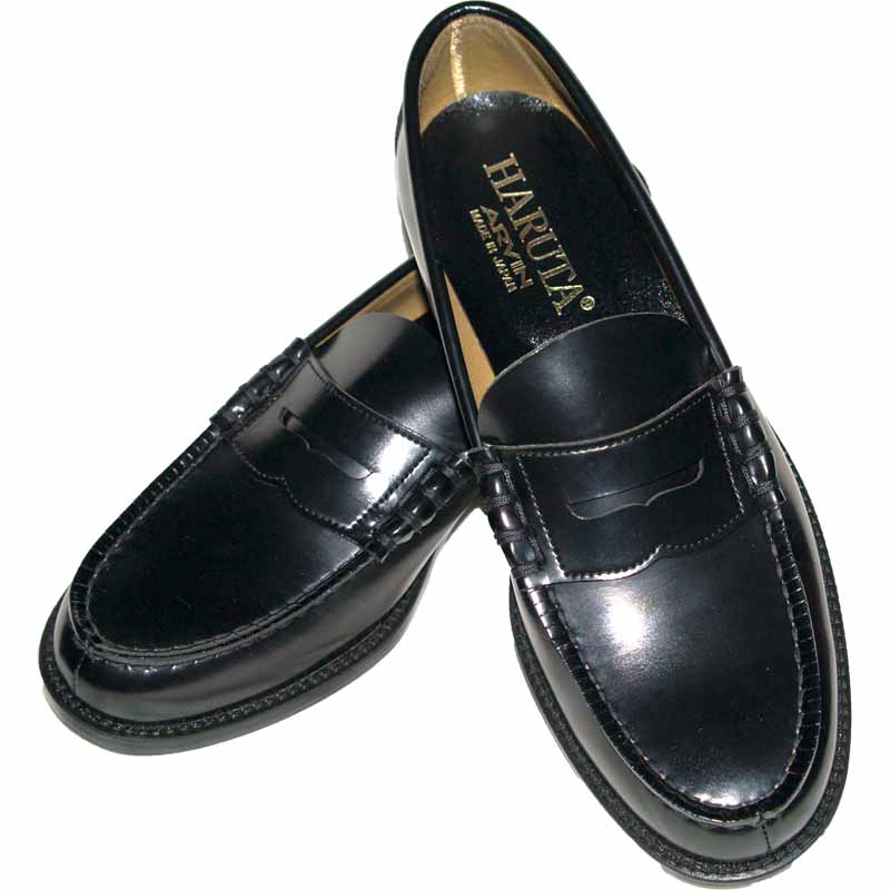 HARUTA #6550 メンズローファー（3E） 黒（HS)