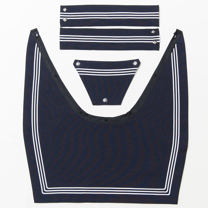 セーラー服用3本線スタンダードえり（紺）（HS）